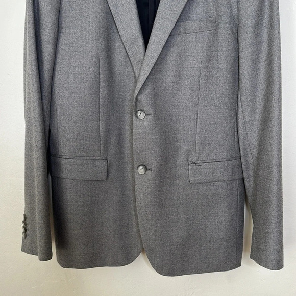 THEORY Virgin Wool Blazer Sport Coat Dilano M Delegation Gray Two Button, 42R - Picture 3 of 16
